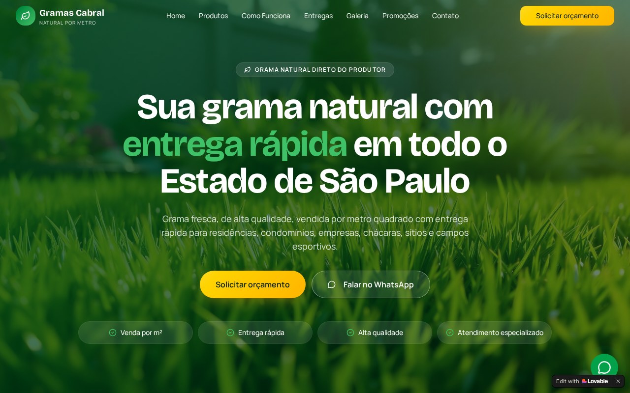 Capa do projeto Gramas Cabral